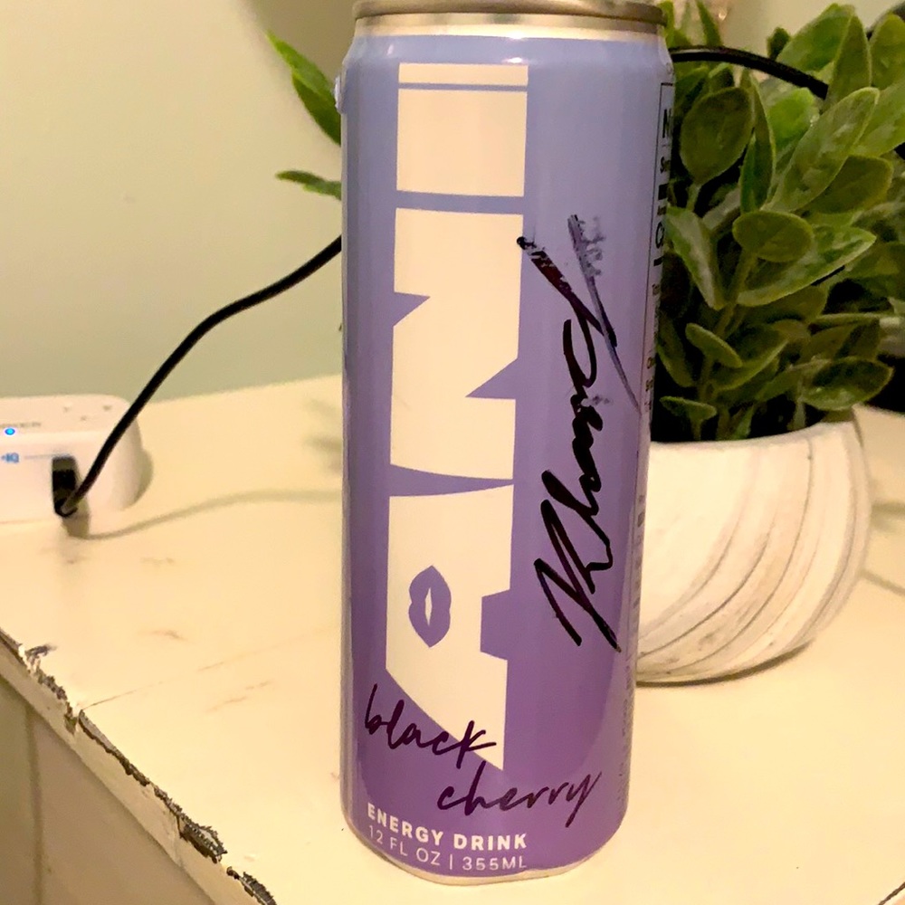 Signed by BRYCE HALL and JOSH RICHARDS full black cherry ANI energy drink can